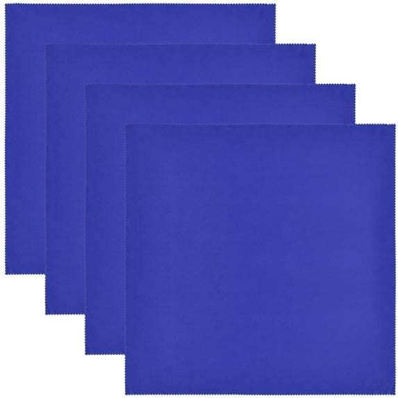 Extra Large 4-Pack Microfiber Cleaning Cloth For Laptop, LCD TV, Computer Screen, Monitor, Tablet, Camera Lens, Glass, Lenses, Phone, iPhone, iPad, other Delicate Surface - Blue (16x16 Inch)