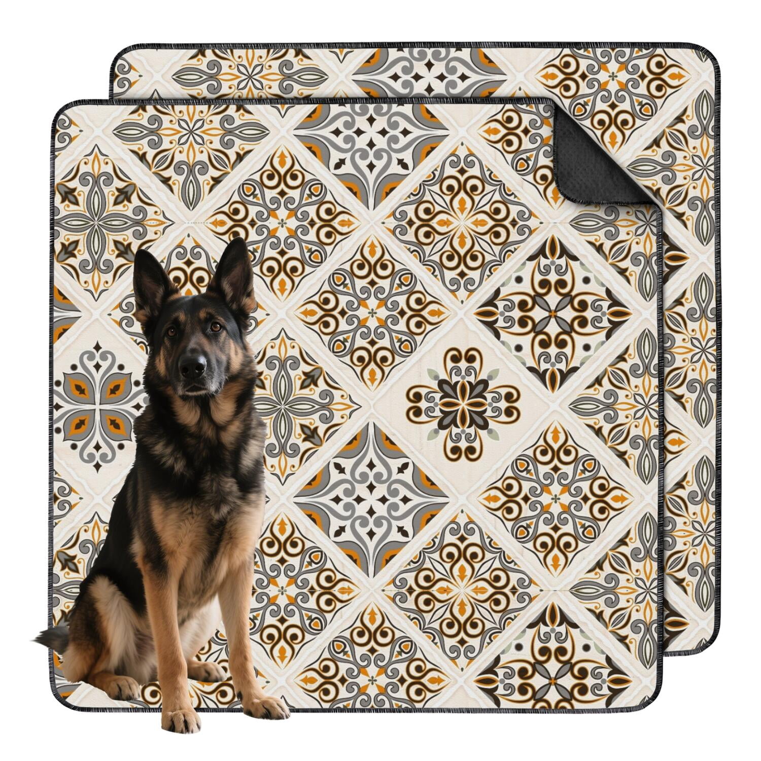 Image result for Extra Large 48x48 Washable Puppy Pad, Reusable Non-Slip Dog Potty ...