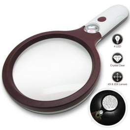 Insten Compact Lightweight Handheld 5X Magnifier Jeweler Loupe Reading Magnifying Eye Glass for Home Office Travel - 75mm