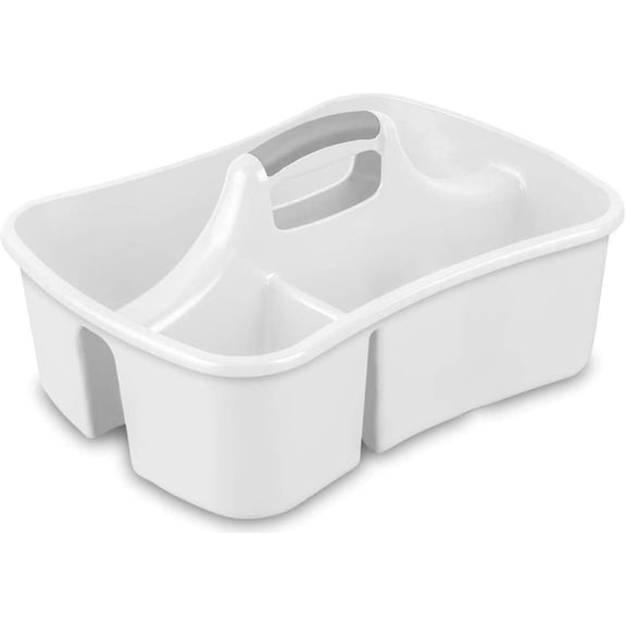 Extra Large 5 Gallon Divided Cleaning Caddy Organizer with Handle | Cleaning Supplies for Housekeeping, Shower Caddy Portable, Shower Caddy Dorm - Cleaning Supplies Organizer 17.7 x 13.2 x 7.7