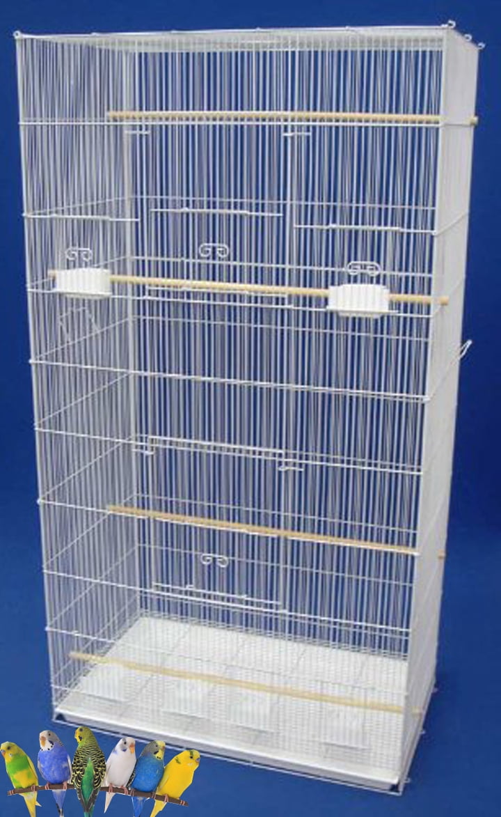Extra Large 55" Multiple Flight Bird Breeding Breeder Cage with Removable Rolling Stand 3/8-inch Bar Spacing For Aviary Budgie Canary Finches Lovebirds