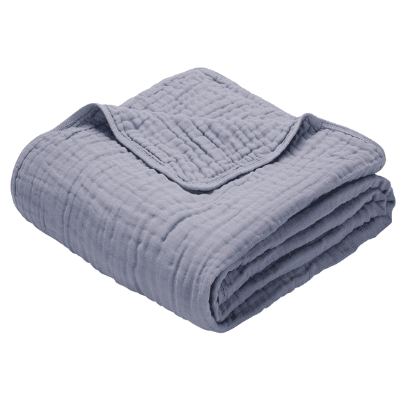 Extra Large 63x79 Inch 6-Layer Breathable Lightweight All-Season Soft Gauze Muslin Throw Blanket - Machine Washable Contemporary White Blanket for Home, Nap, Sofa & Bed, Blanket for Bed, Cozy Bedspre