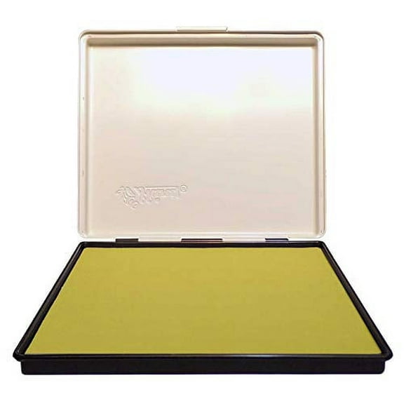 Extra Large 7" x 8" Industrial Rubber Stamp Ink Pad, Yellow