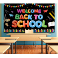 thumbnail image 1 of Extra Large 72x44 Inch Welcome Back To School Banner: A versatile backdrop, classroom decoration, first-day banner, and party decor, 1 of 5