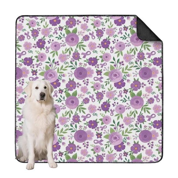 Extra Large 72x72 Inch Dog Training Pads, Washable Reusable Pee Pads with High Absorbency, Floral Pattern for Decorative and Functional Use