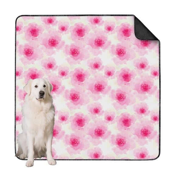 Extra Large 72x72 Inch Washable Puppy Pads, Reusable Super Absorbent Dog Wee Pads with Flower Pattern, Leak Resistant Mat for Apartments & Small Spaces