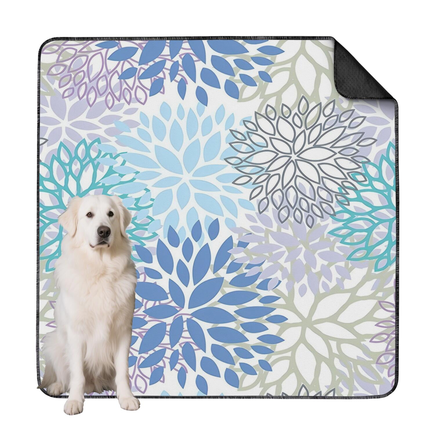 Extra Large 72x72 Reusable Dog Pee Pad, Boho Chic Pattern Non-Slip Pet Training Mat for Floors, Perfect as a New Puppy Gift Set Essential