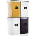 Extra Large 7qt / 6.5L/220oz Tall Food Storage Containers, WIDE & DEEP, 4Piece Plastic Airtight
