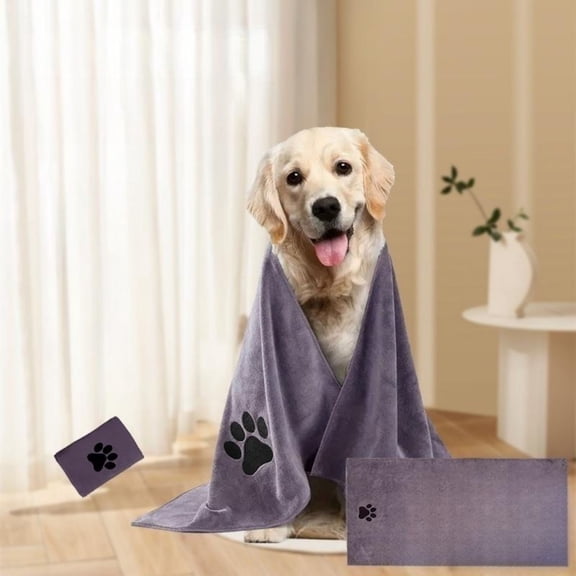 Extra Large Absorbent Pet Bath Mat Speedy Drying Microfiber Towel For Dogs Cats Non Grooming