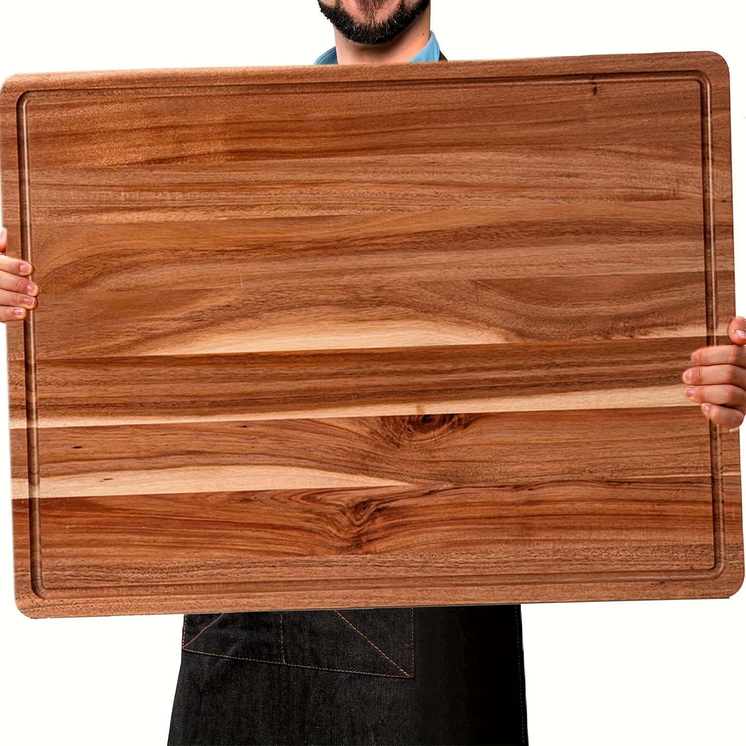 Extra Large Acacia Cutting Board for Kitchen, Large Charcuterie Cheese