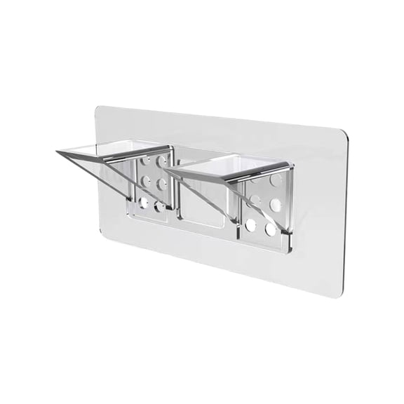 Extra Large Adhesive Partition Bracket No Tools Required, Clear Acrylic Shelf Support for Heavy Duty Organization in Closet, Cabinet, Storage Solutions