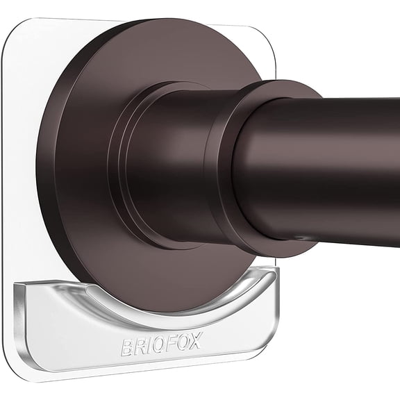 Extra-Large Adhesive Shower Curtain Rod Holder | No Drilling Invisible Wall Mount Transparent Retainer, 2 Pack(Rod Not Included)