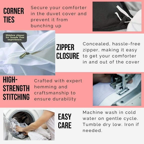 Extra Large Alaskan King Duvet Cover 136x120 Inches, 1000TC Pinch Pleat Luxury Bedding, Hidden Zipper & Corner Ties, Soft Egyptian Cotton, Silver