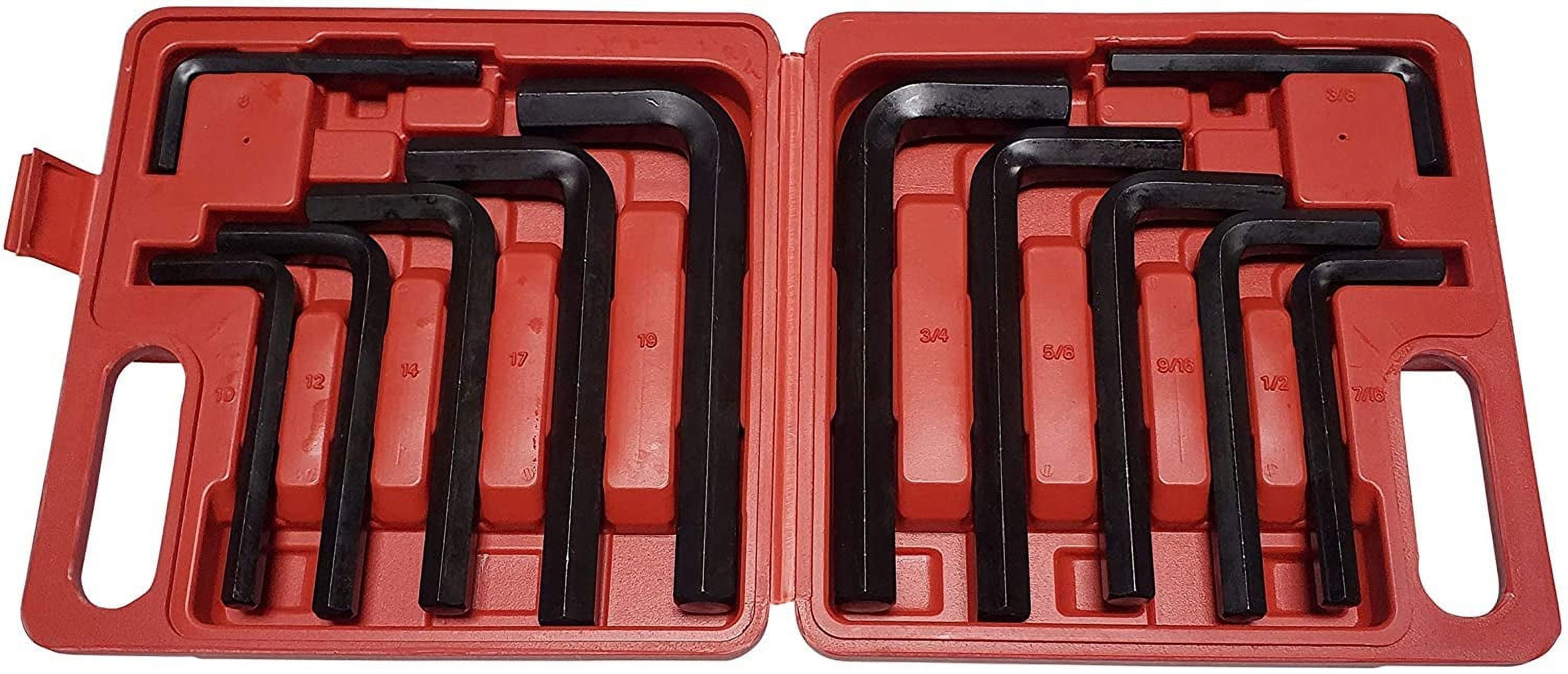 Extra Large Allen Wrench Jumbo Automotive Hex Key Set (SAE and METRIC