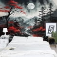 thumbnail image 1 of Extra Large Anime Wall Tapestry for Bedroom Aesthetic, Black Forest Japanese Moon Tapestry Wall Hanging, Vintage Nature Mountain Art Decor Tapestries Dark Landscape Backdrop for Living Room 71"X90", 1 of 7