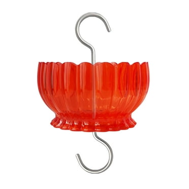 Extra Large Ant Moat for Hummingbird Feeder - 9 OZ Capacity Insect Guard Red Daisy