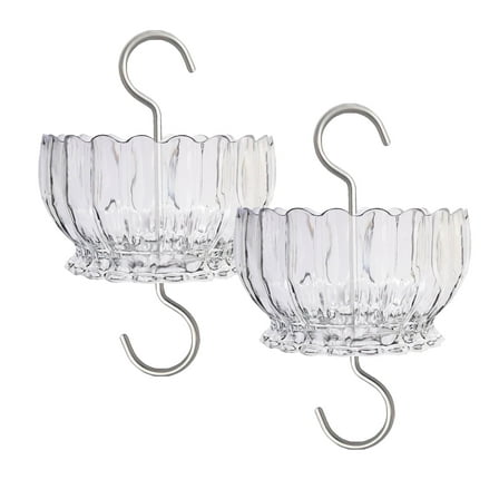 Extra Large Ant Moat for Hummingbird Feeder - Pack of 2PC x 9 OZ Capacity Insect Guard Clear Daisy