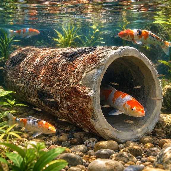 Extra Large Aquarium Hideout Log 32" Hollow Tree Trunk Tunnel for Fish, Aquatic Turtles, Plecos & Catfish, Natural Underwater Cave for Koi Ponds, Freshwater Aquariums & Reptile Habitats