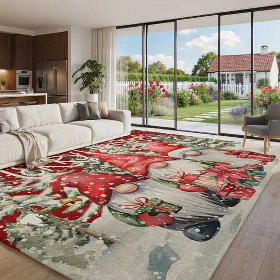 Inside Home Tree Extra Large Area Rug 8x10ft, Christmas Non Slip Floor Carpet Mat for ...