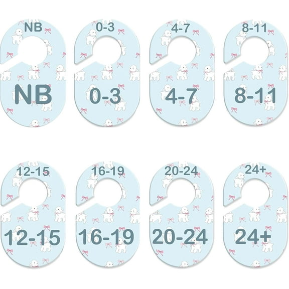 Extra-Large Baby Closet Dividers, Double-Sided & Colorful Labels, 0-24M