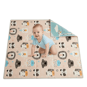 Baby Crawling Mat Playmat 74 x 50 Inch Play Mat Perfect for Baby Playpen, Foldable Foam Playmat for Floor,Reversible Waterproof Floor Playmat Activity PlayMats for Babies, Infants and Toddlers