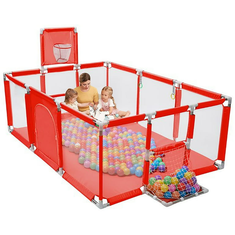 Foldable Baby Playpen with Toys Game Fence