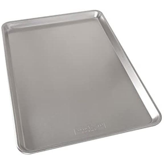Extra Large Baking Sheet, 21 x 15 inches, XL Big sheet pan Natural Uncoated Aluminum, Reinforced Steel Rim Prevents Warping, 1pk Big Sheet