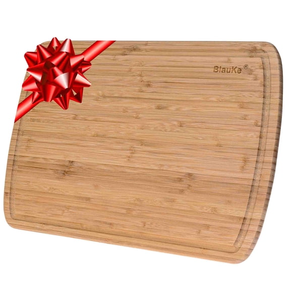 Extra Large Bamboo Cutting Board, 18x12 Inch Wood Cutting Board for Meat Cheese Vegetables, Wooden Cutting Boards for Kitchen, Serving Tray