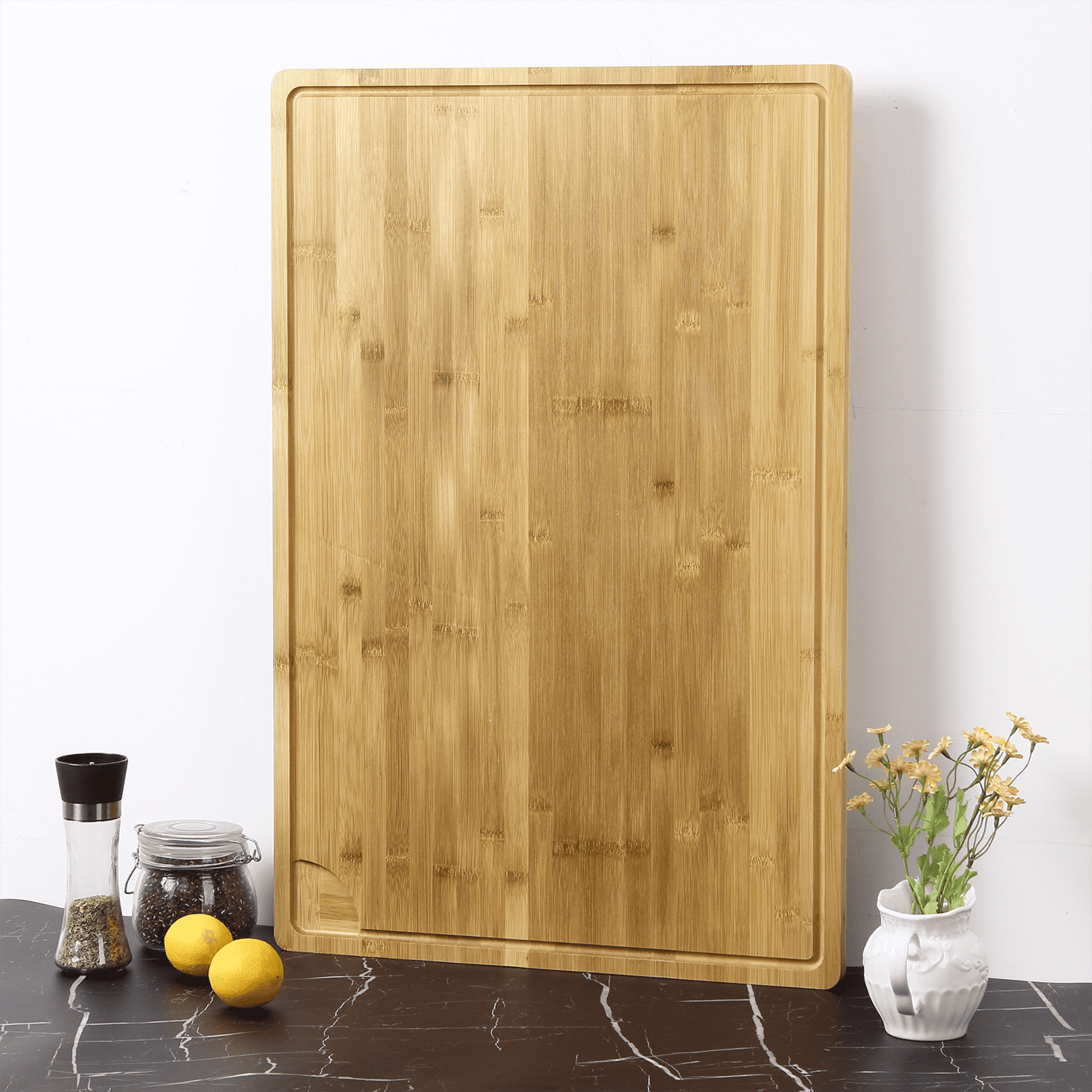 Extra Large Bamboo Cutting Board, 20x30 Inch Reversible Butcher Block with Juice Groove