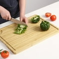 thumbnail image 1 of Extra Large Bamboo Cutting Board, Wooden Cutting Board for Kitchen With Juice Groove and Handles, Over Sink Board Meat Cutting Board, Large Caving Board Charcuterie Board, 1 of 8