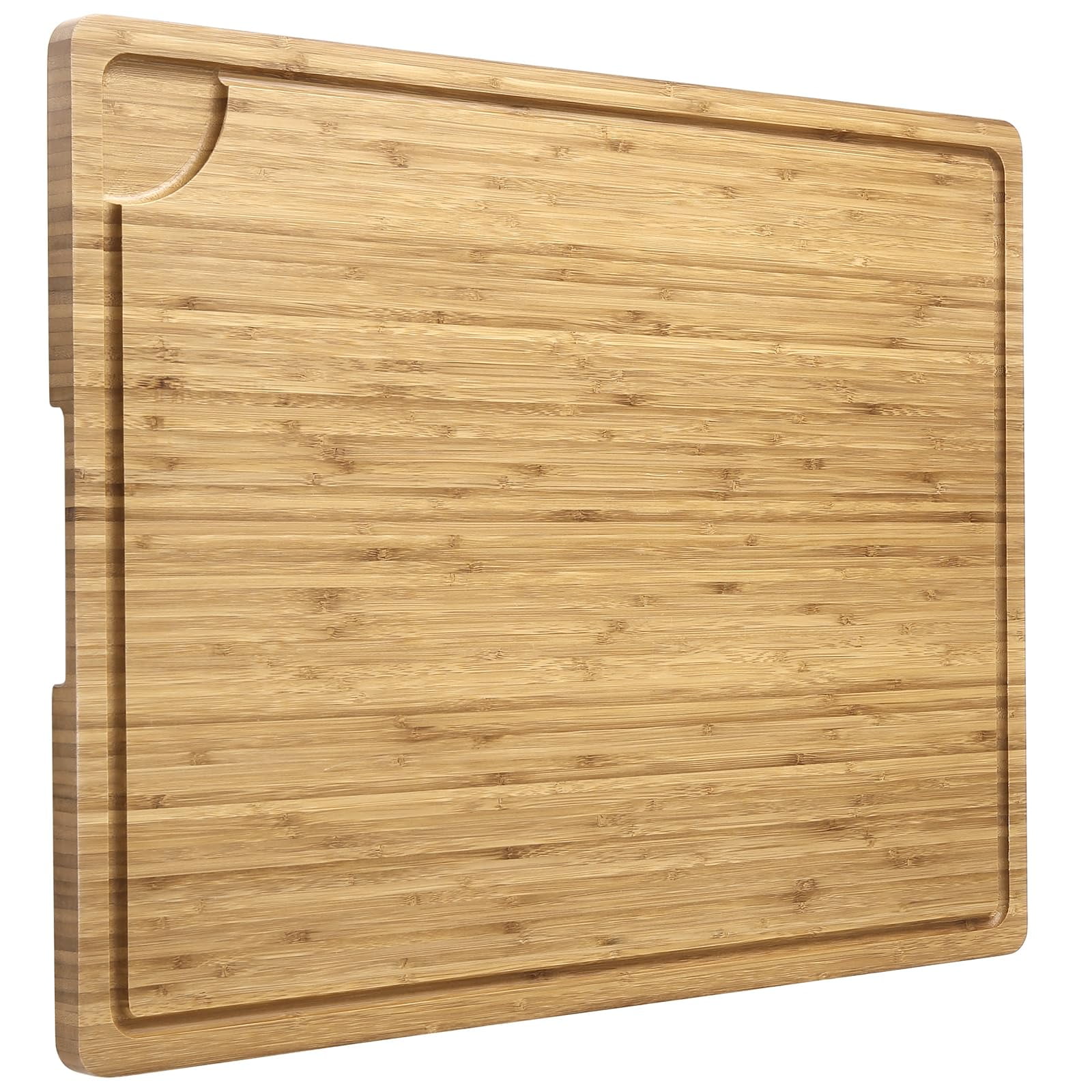 Extra Large Bamboo Cutting Board, Wooden Cutting Board for Kitchen With JuiceGro oveand Handles, Over Sink Board Meat Cutting Board, Large Caving Board Charcuterie Board