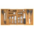 Extra Large Bamboo Silverware Drawer Organizer Expandable 19 to 33 Inch ...