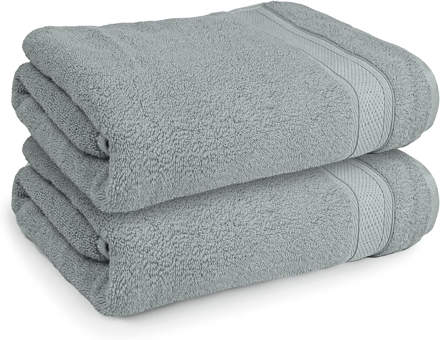 Extra Large Bath Sheet For Bathroom Adults Oversized Bath Sheet Towels Set Of 2, Gray
