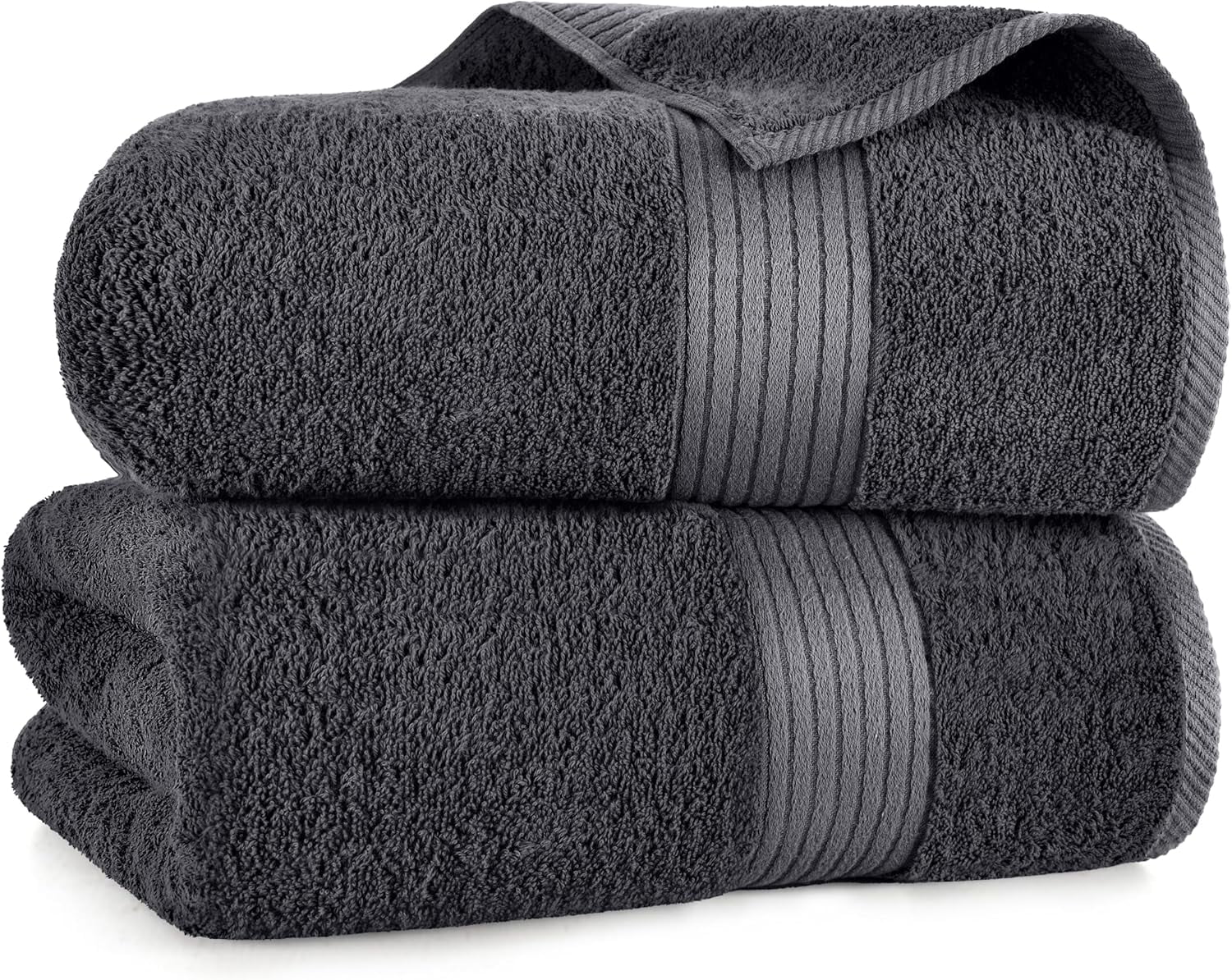 Extra Large Bath Sheets 2 Pack, 35 by 70 Inches,100% Cotton Highly Absorbent & Quick Dry Bath Towel for Adults, Super Soft Towel, Grey