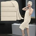 thumbnail image 1 of Extra Large Bath Towel Set of 4 (35"x70"),Oversized Bath Sheet Super Soft Highly Absorbent Jumbo Bathroom Towel Set Microfibers Quick Dry Shower Towel for Hotel,Bathroom,Guest,Spa,Gym (Beige), 1 of 16