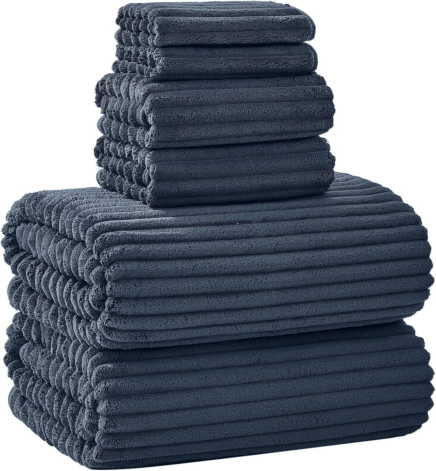 Extra Large Bath Towel Set of 6 (40"x80"), Oversized Bath Sheet Super Soft Highly Absorbent ...