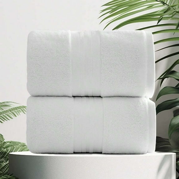 Extra Large Bath Towels (2 Pack) - 35"X70" Ultra Oversize Bath Sheet - 750 GSM 100% Cotton - Super Thicker / Super Soft / Super Absorbent,Use For Spa, Hotel, Beach, Gym, And Home