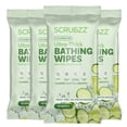 thumbnail image 1 of Extra Large Bath Wipes for Adults Bathing No Rinse - 40 Disposable Body Cleansing Wipes for Men, Women & Elderly - Great for Gym, Camping, Post Surgery - Shower Wipes - Cucumber Lime, 1 of 8