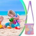thumbnail image 1 of Extra Large Beach Bag with Zipper Sand Proof Mesh Tote for Shell Collecting Vacation Essentials Adjustable Strap Kids & Adults, 1 of 8