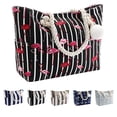 thumbnail image 1 of Extra Large Beach Bags Totes Women Waterproof Sandproof Big Tote Bag with Zipper Inner Pockets Rope Handle Canvas with Zip Closure Swim Pool Gym Picnic Travel Weekend Accessorie Flamingo Handbag Gifts, 1 of 6