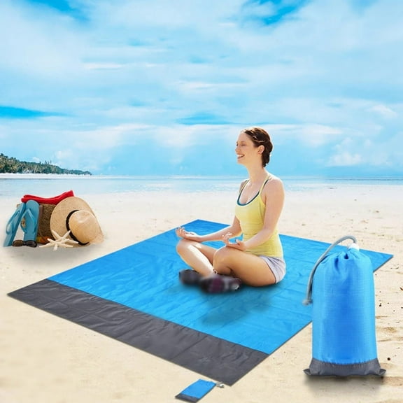 Extra Large Beach Blanket Sandproof, 200x140cm, Quick Drying, Windproof, for 4-6 Adults, Camping Picnic, 3 Colors, Portable