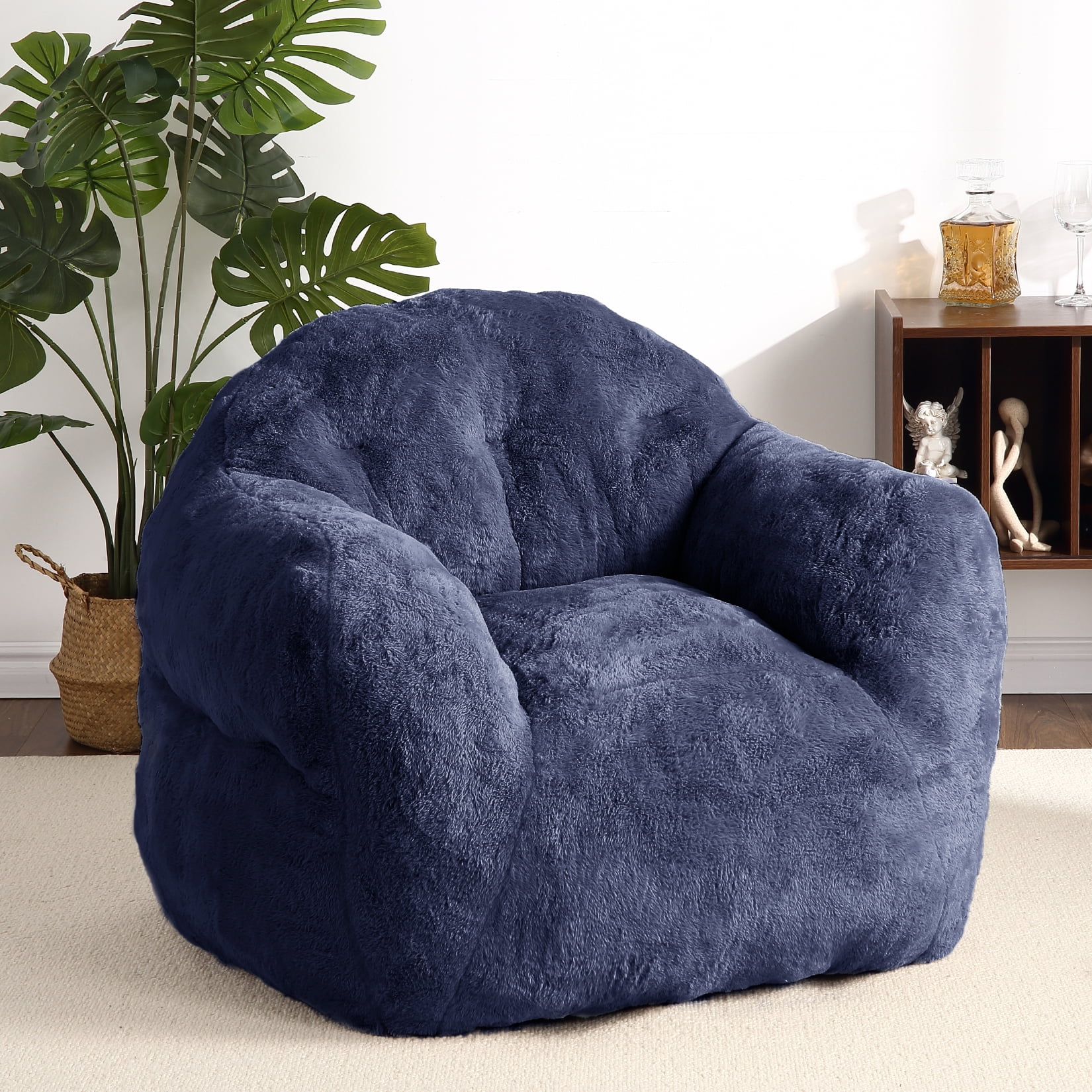 Extra Large Bean Bag Chair 39 Inch,Pre-Filled Plush Beanbag Sofa for Adults, Kids & Teens, Comfortable Lounge Chair for Bedroom & Living Room