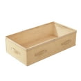 thumbnail image 1 of Extra Large Beige Striped Under Bed Storage Bag, Moistureproof Non-Woven Organizer with Clear Window & Handles, 1 of 5