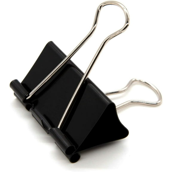 Extra Large Binder Clips 2.4-Inch (24 Pack), Big Paper Clamps for Office Supplies, Black