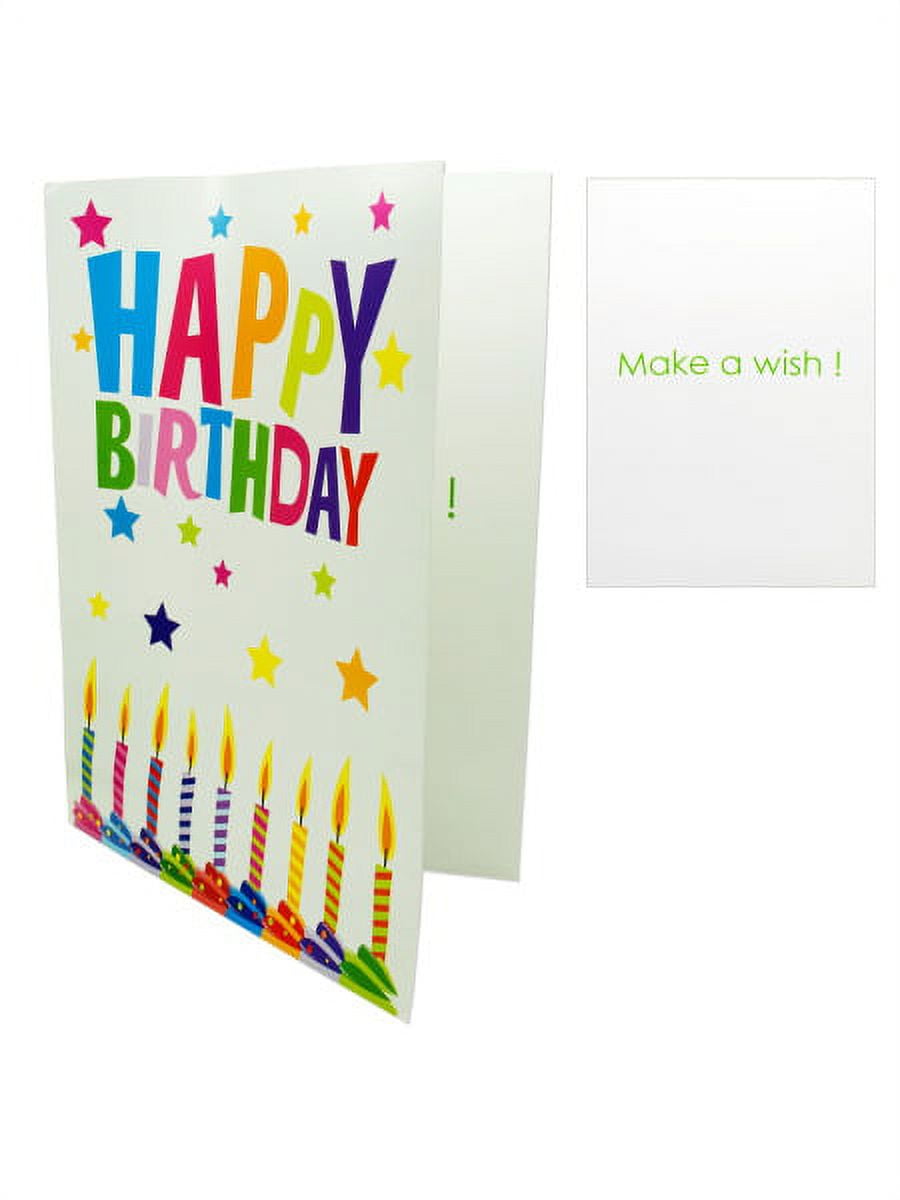 Extra Large Birthday Card With Envelope, 144 Count