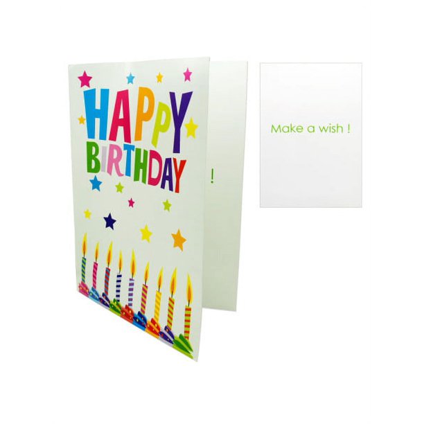 Extra Large Birthday Card With Envelope, 144 Count