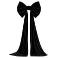 thumbnail image 1 of Extra Large Black Christmas Bow, Pre Made Giant Fluffy Tree Topper Wreath Ribbon, Big Holiday Bow Decor For Mantel, Door, Staircase, Gift Box Christmas Decoration, 1 of 6