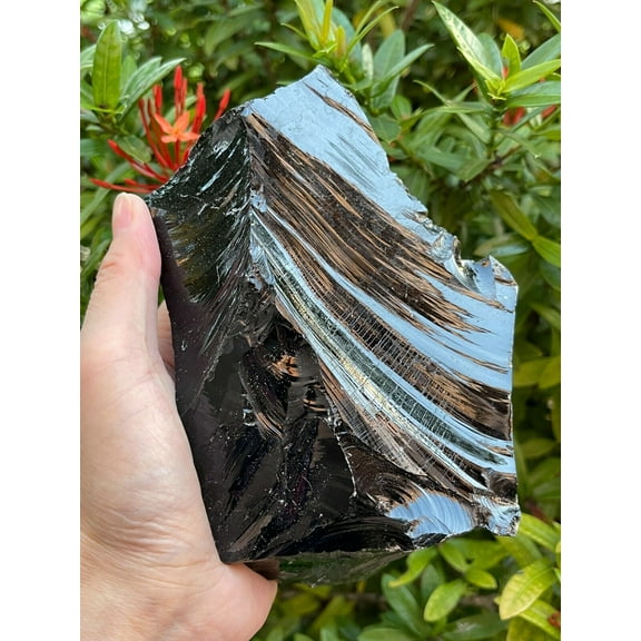 Extra Large Black Obsidian Rough Stones, 3" - 6" Raw Black Obsidian Natural