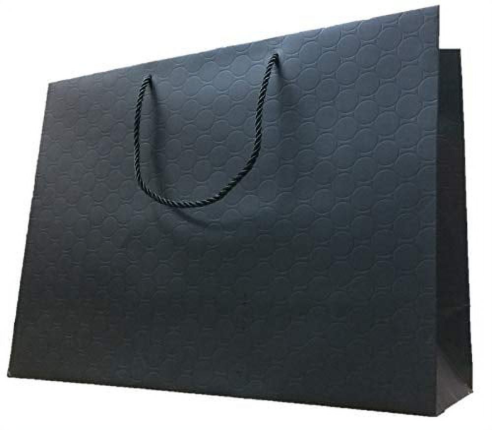 Extra Large Black Paper Gift Bags with Handles 16x6x12 Big Shopping (10