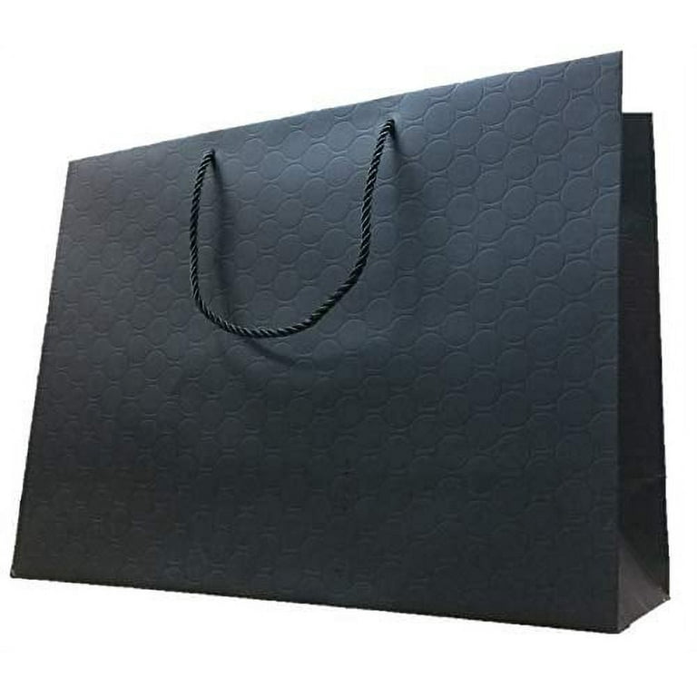 18pcs Black Gift Bags with Tissue Paper for Presents, Reusable Gift Bags Large Size with Handles, Glossy Gift Bags for Small Business, Birthdays